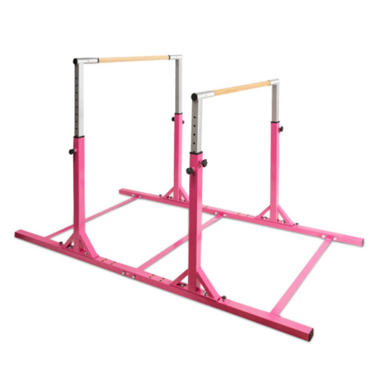 Adjustable Kids Gymnastics Parallel Bars Double Horizontal Training Steel Frame